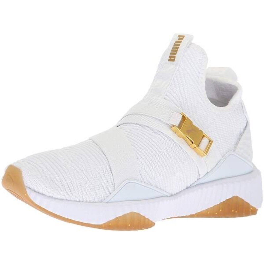 Puma Defy Mid Casual Trainers White/Gold